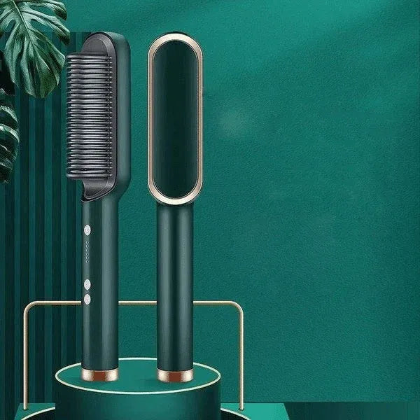 2-in-1 Hair Straightener Styling Brush and Comb (Random Color)