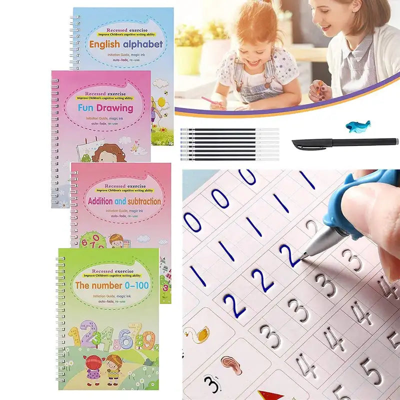 Magic Practice Notebook Pack Of 4 Pcs With 10 Refill