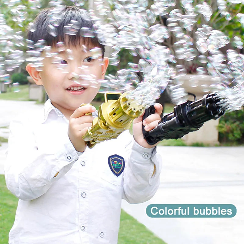 Automatic Gatling Bubble Gun Kids Toys (Random Color & Size 20x9x6.8cm)