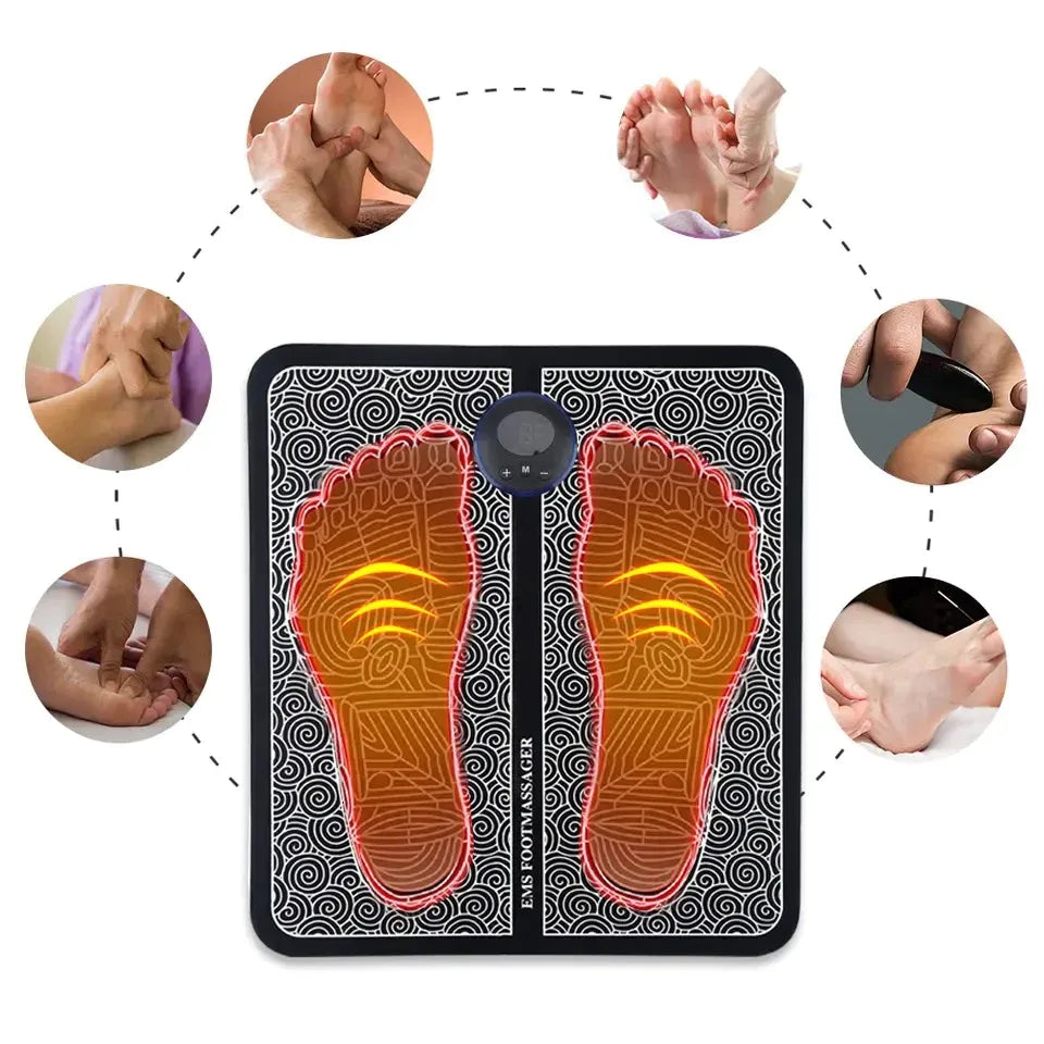 EMS Foot Massager Mat Electric USB Charging Smart Display