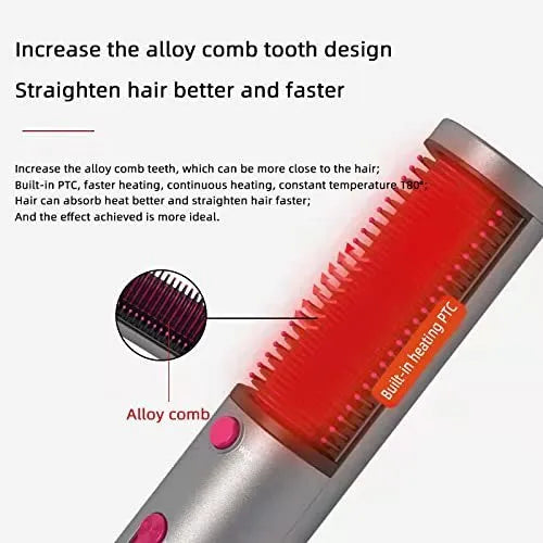 4 in 1 Negative Ions Hair Straightener Curler Styler Comb