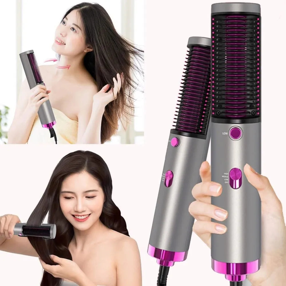 4 in 1 Negative Ions Hair Straightener Curler Styler Comb