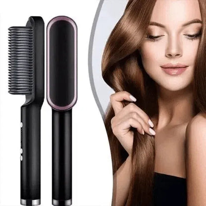 2-in-1 Hair Straightener Styling Brush and Comb (Random Color)