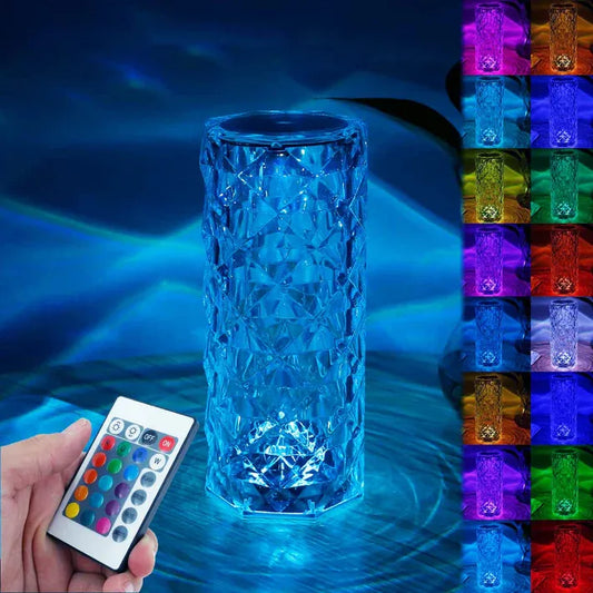 Diamond Rose Crystal Lamp Rechargeable USB