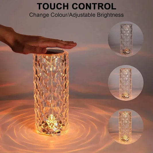 Diamond Rose Crystal Lamp Rechargeable USB