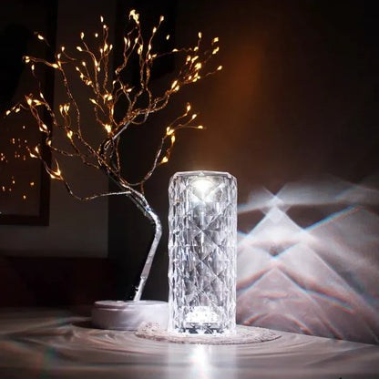 Diamond Rose Crystal Lamp Rechargeable USB
