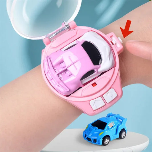 Kids Cartoon Mini RC Toy Car Watch
