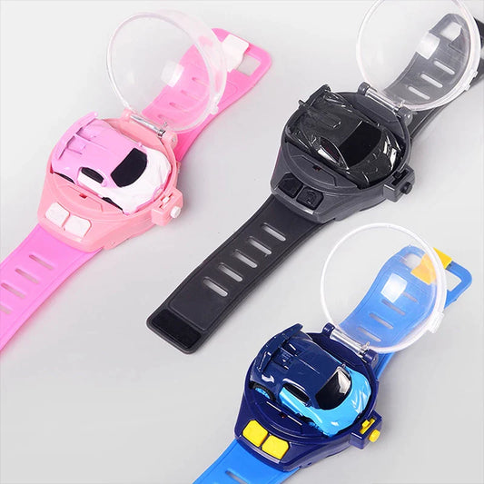 Kids Cartoon Mini RC Toy Car Watch