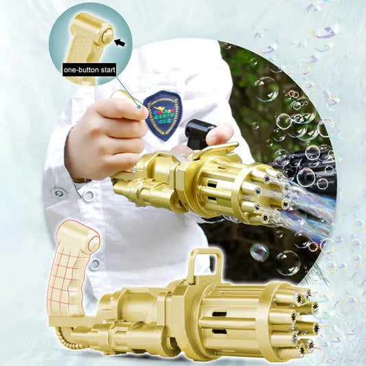 Automatic Gatling Bubble Gun Kids Toys (Random Color & Size 20x9x6.8cm)