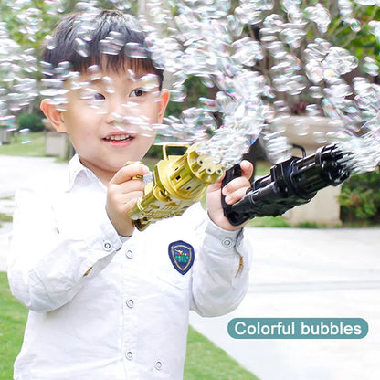 Automatic Gatling Bubble Gun Kids Toys (Random Color & Size 20x9x6.8cm)
